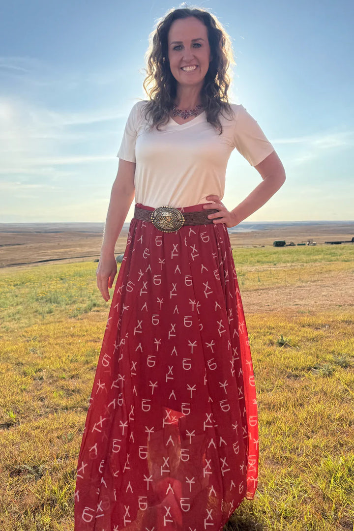 Sterling Kreek Red Dirt Branded Maxi Skirt