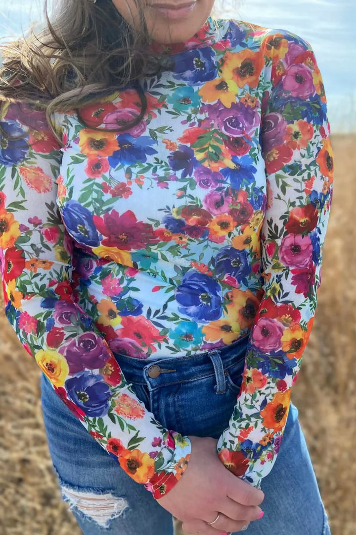 Sterling Kreek Country Kitchen Bloom Mesh Top