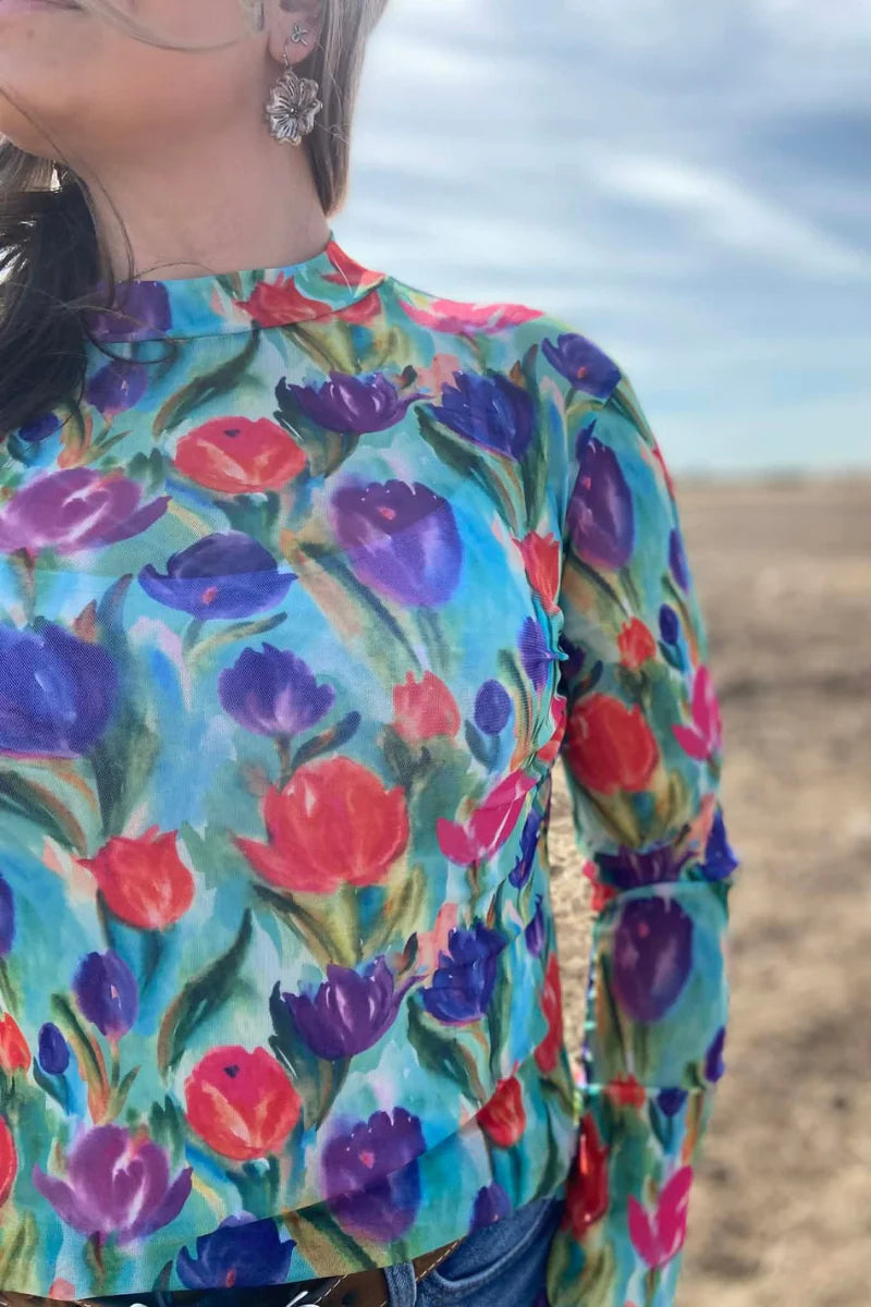 Sterling Kreek Tulip Trail Mesh Top