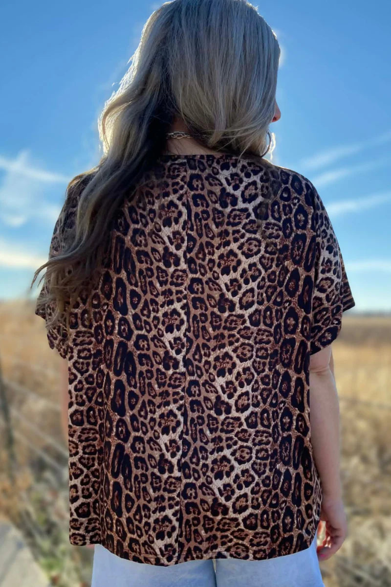 Sterling Kreek Cowgirl Cozy Cheetah Top