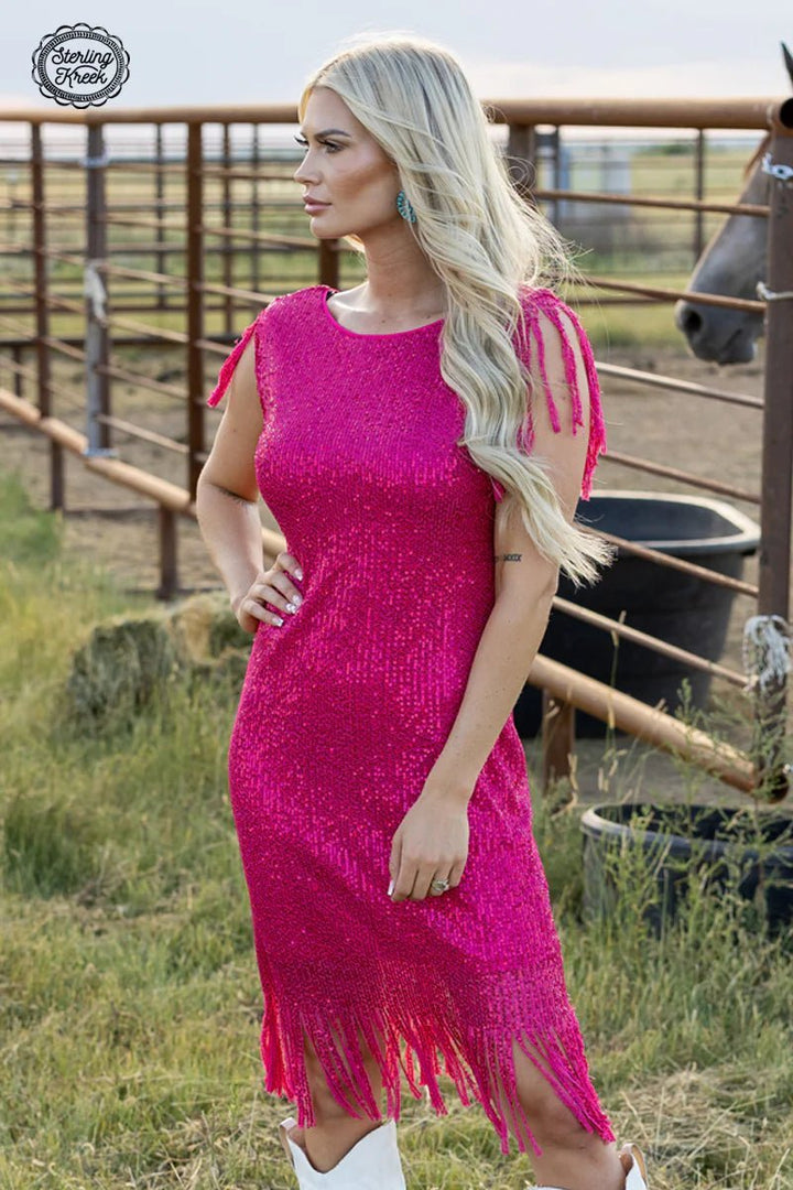 Night Life Pink Dress | gussieduponline