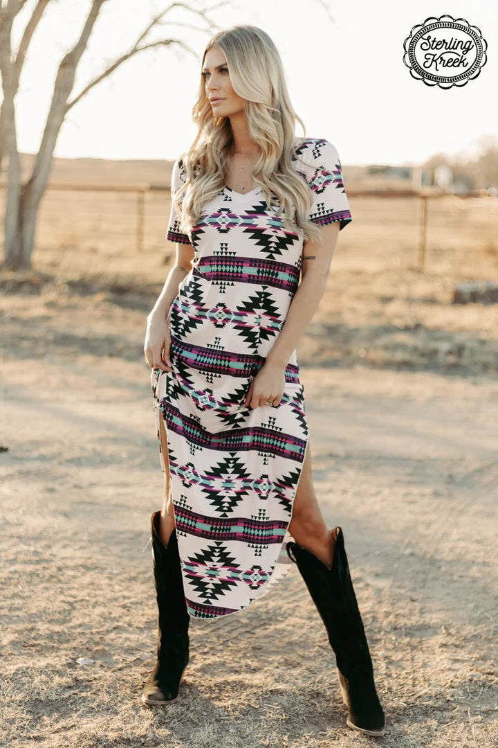 Aztec Outskirts Maxi Dress | gussieduponline