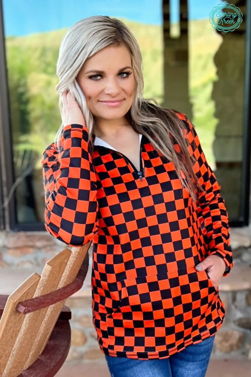 Sterling Kreek Orange & Black Pep Rally Pullover