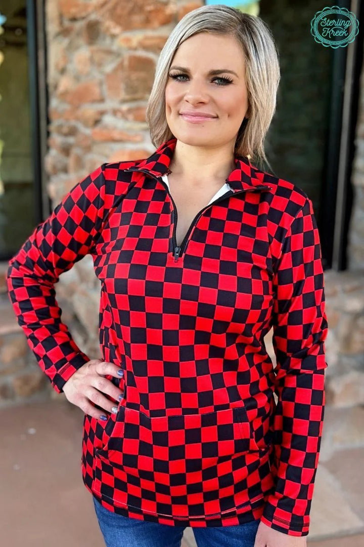 Sterling Kreek Black & Red Pep Rally Pullover | gussieduponline
