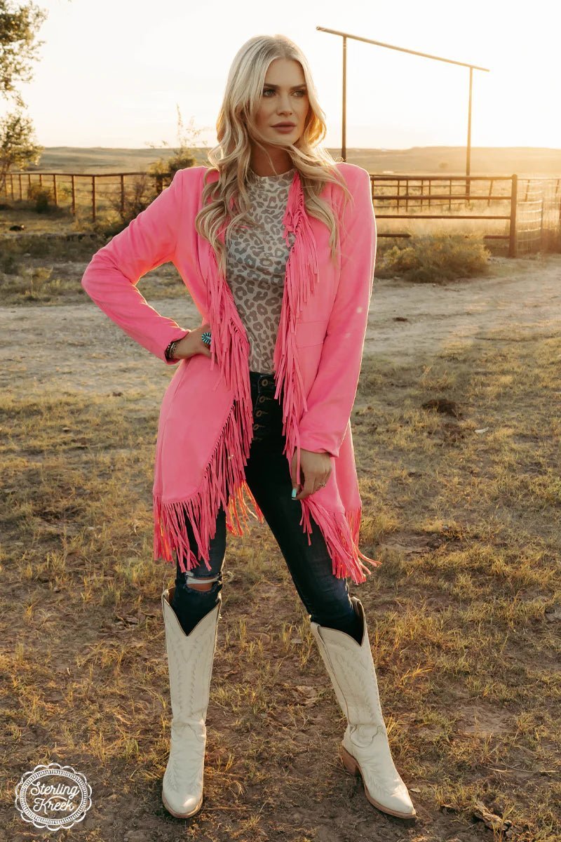 Scottsdale Suede Pink Jacket | gussieduponline