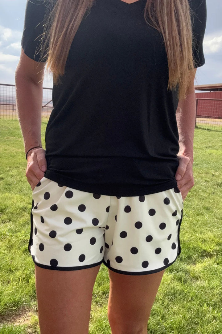 Polka Dot Posie Cream Shorts