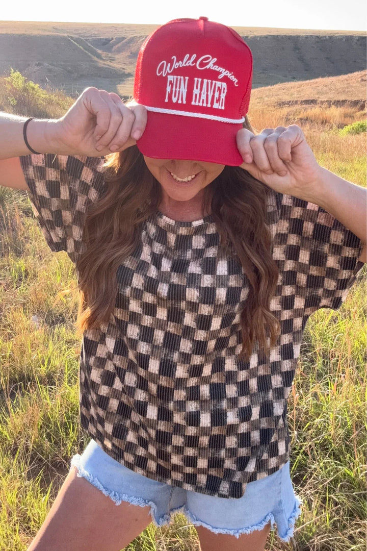 World Champion Fun Haver Red Cap
