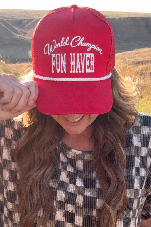World Champion Fun Haver Red Cap