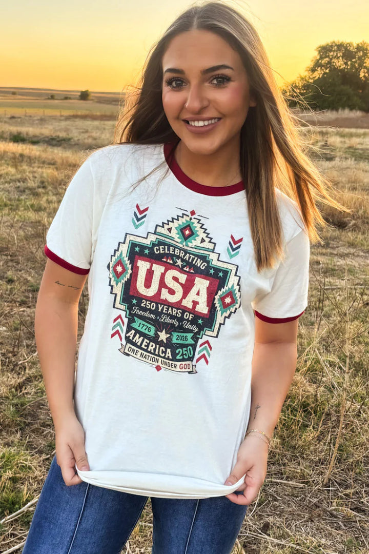 Sterling Kreek One Nation Ringer Tee