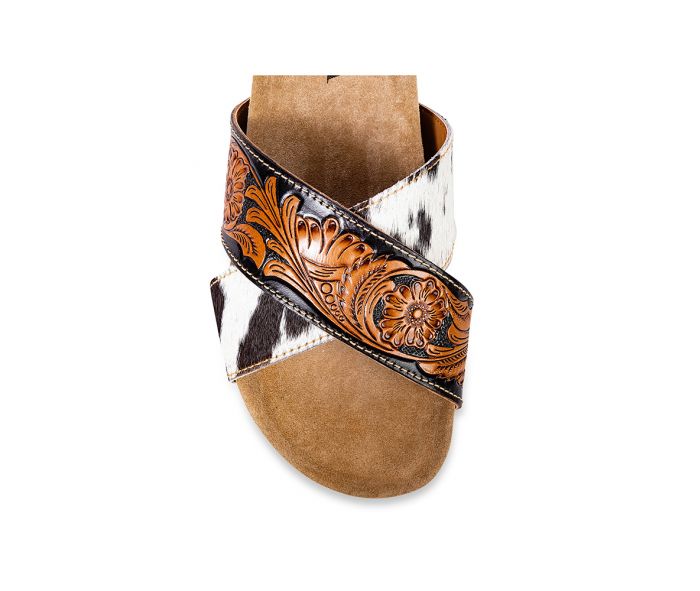 Nevada Hand Tooled Sandals | gussieduponline
