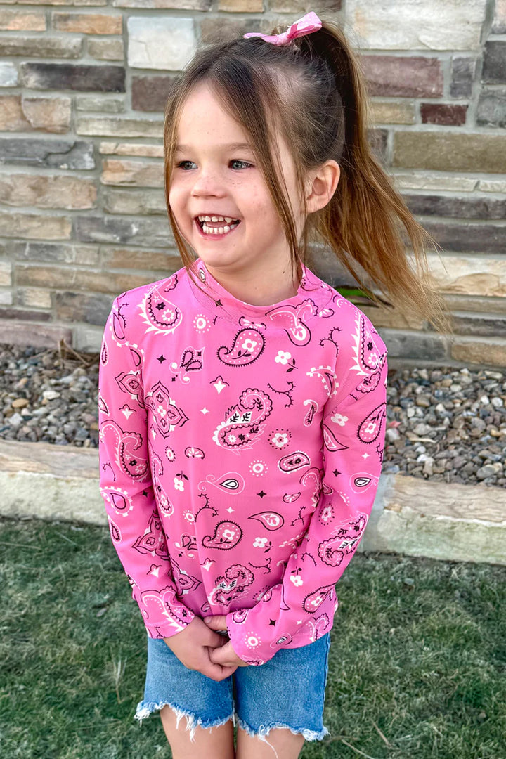 KIDS Sterling Kreek Bandana Babe Pink Mesh Top