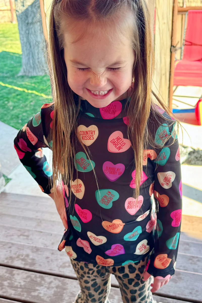 KIDS Cowboy Sweetheart Mesh Top