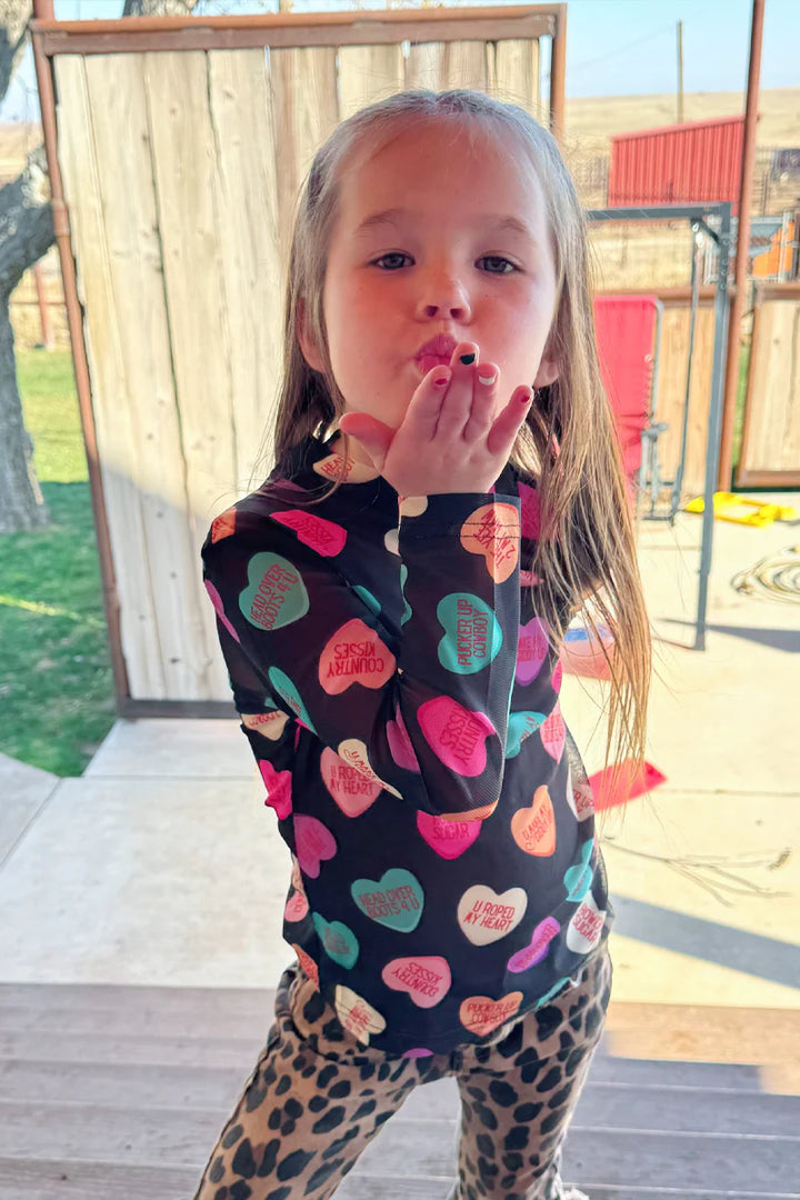 KIDS Cowboy Sweetheart Mesh Top