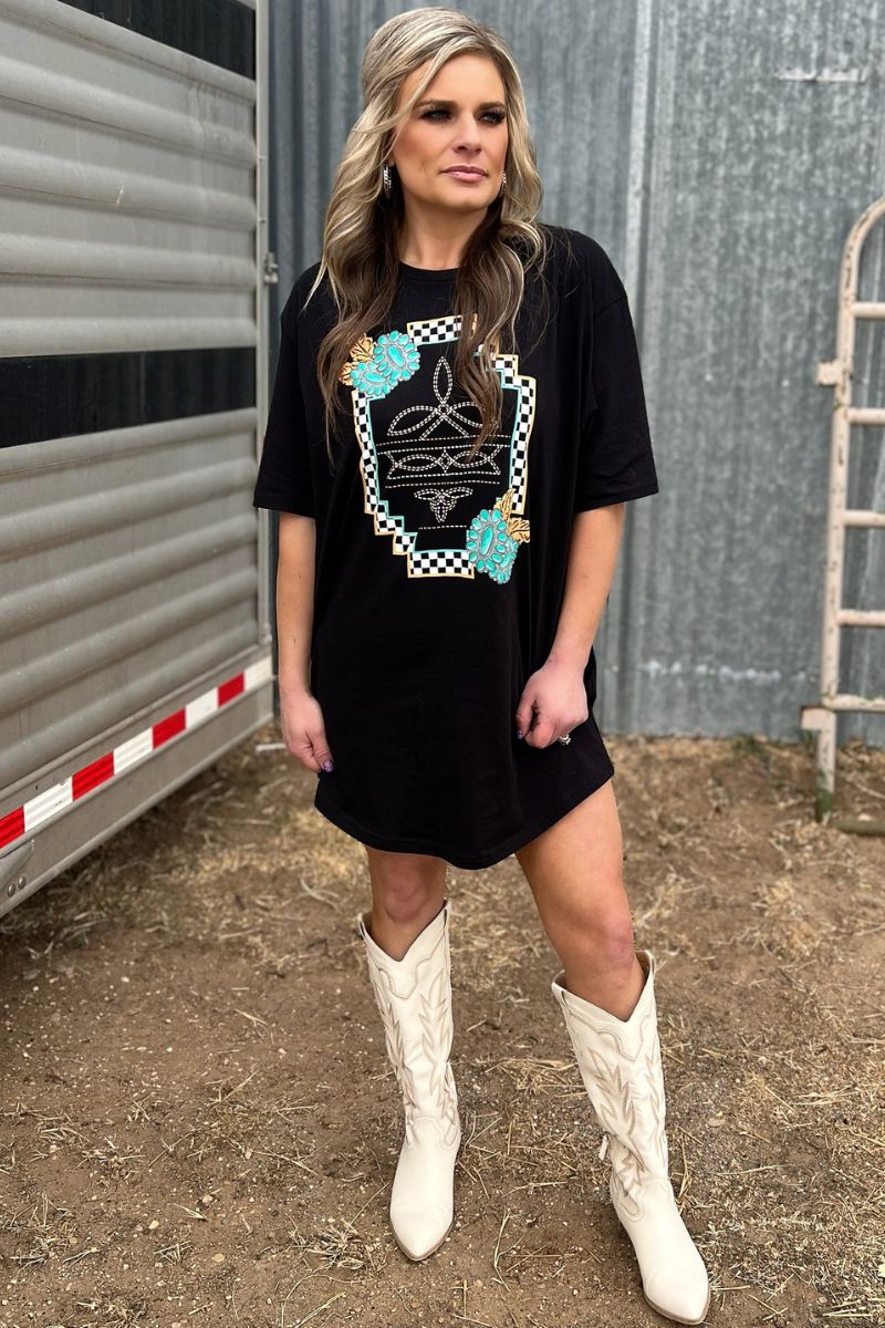 Sterling Kreek Small Town Big Dreams T-Shirt Dress