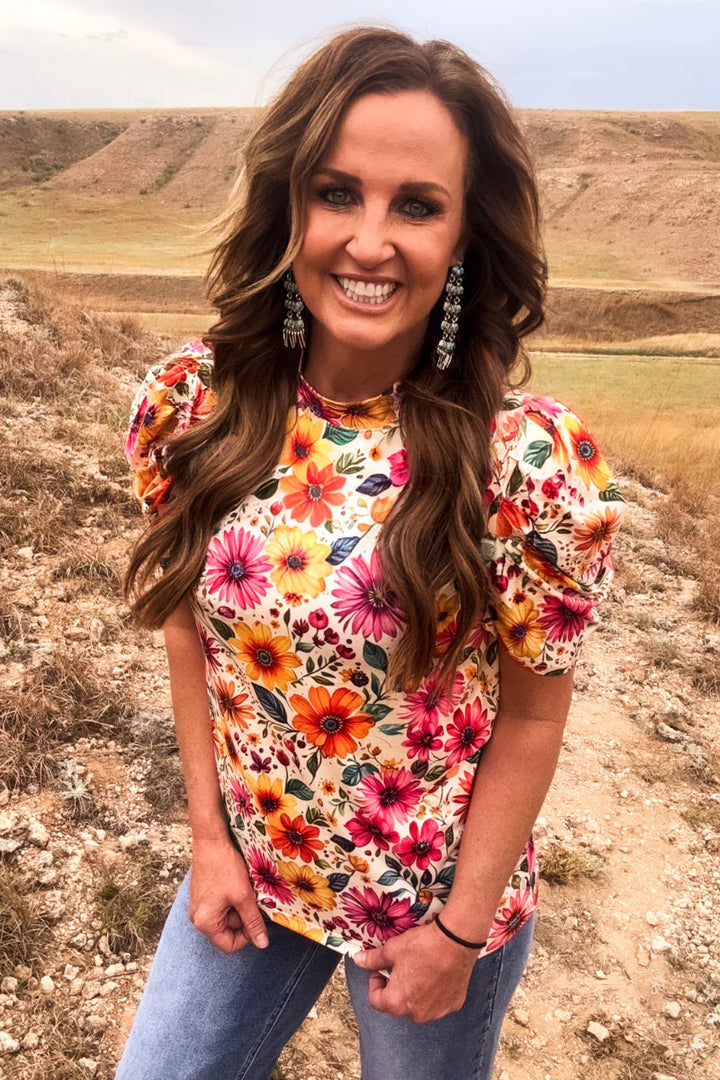 Sterling Kreek Sunrise Bloom Top