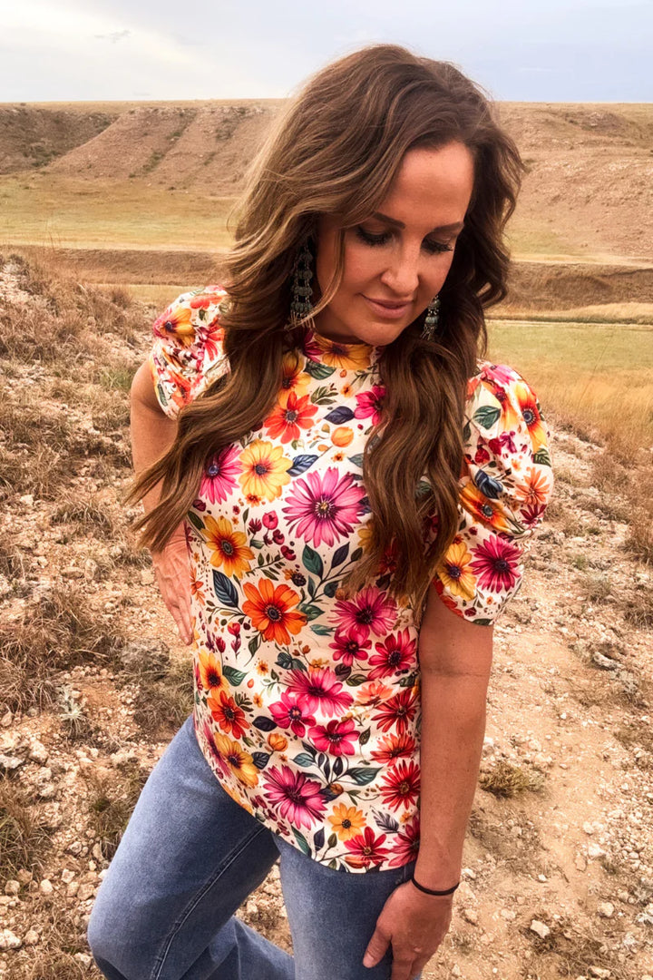 Sterling Kreek Sunrise Bloom Top