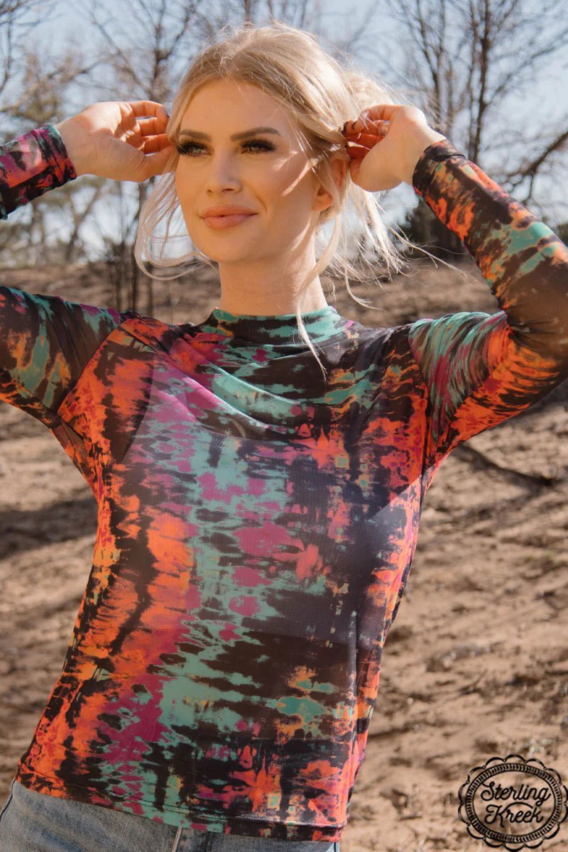 PLUS Sterling Kreek Wild As Her  Mesh Top | gussieduponline