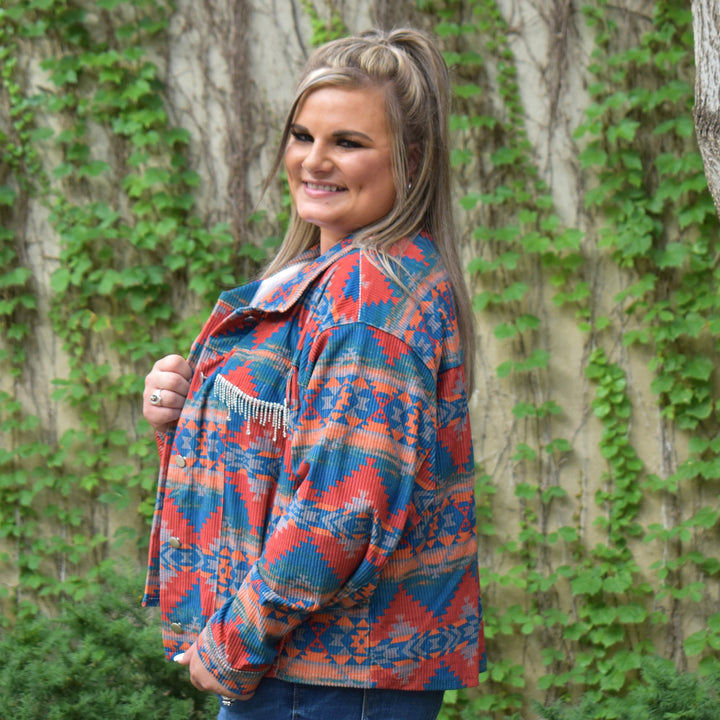 PLUS Savvy Multi Rhinestone Jacket | gussieduponline