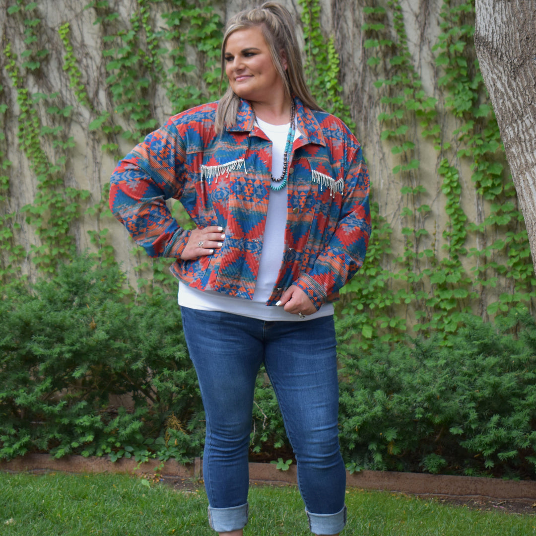 PLUS Savvy Multi Rhinestone Jacket* | gussieduponline