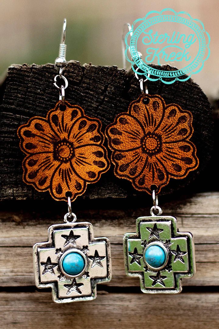 Texas Tooled Earrings | gussieduponline