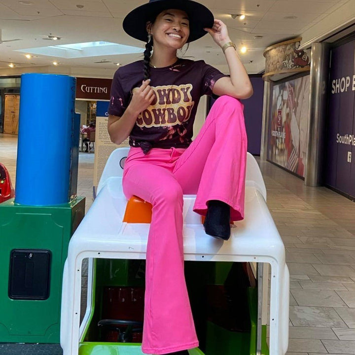 Bubble Yum Pink Bell Bottoms | gussieduponline