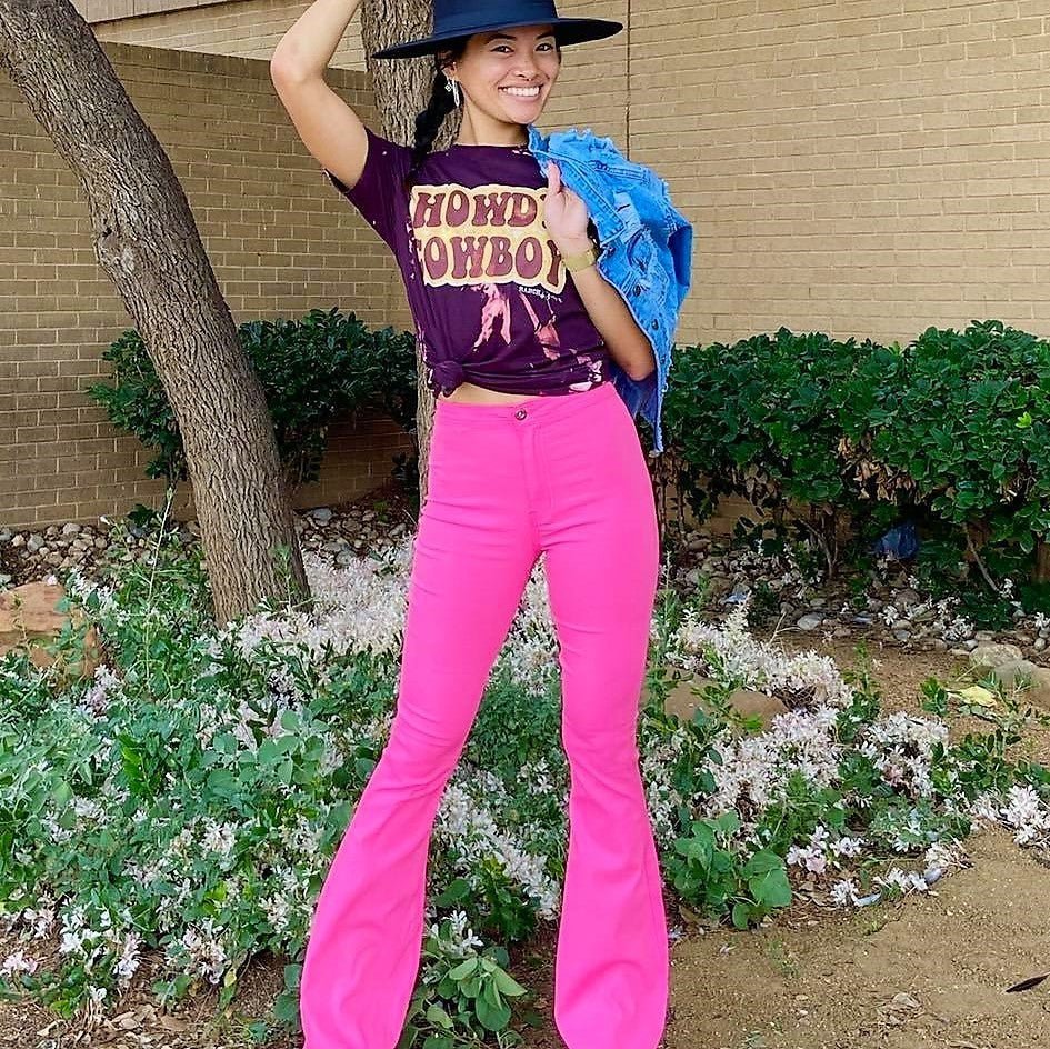 Bubble Yum Pink Bell Bottoms | gussieduponline