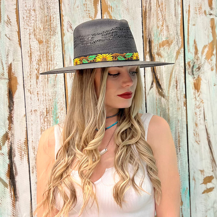 Rolling Around In The Sunflowers Straw Hat | gussieduponline