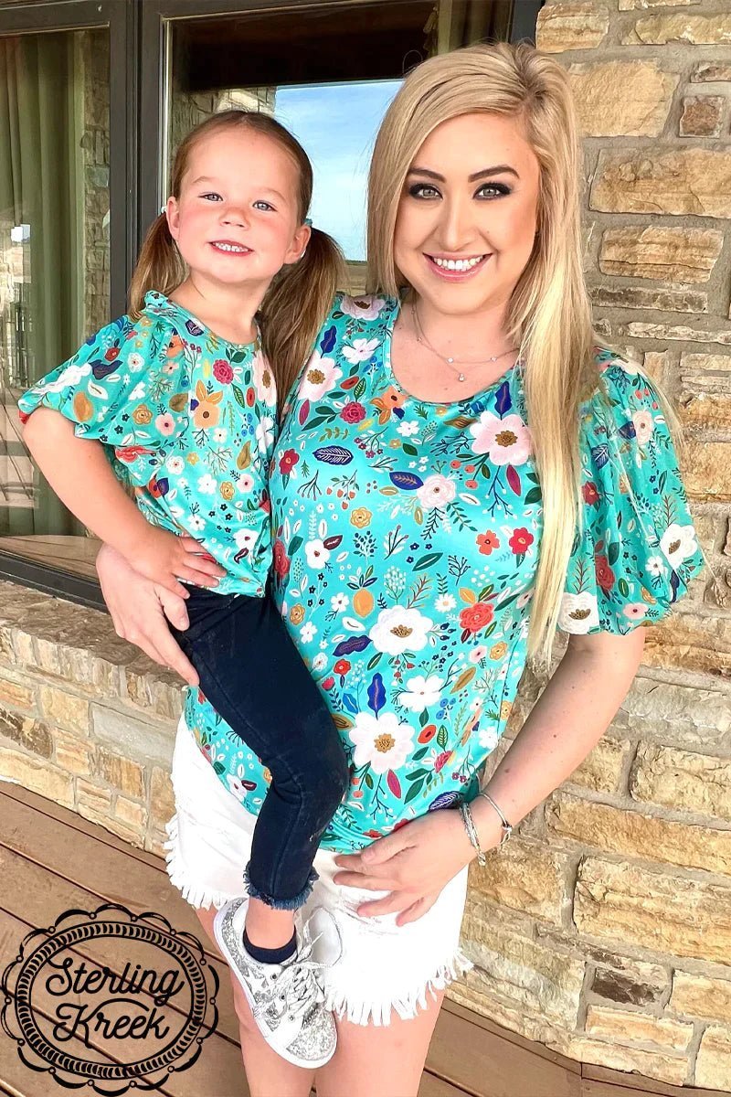 Mini Beautiful In Bloom Top Kids | gussieduponline