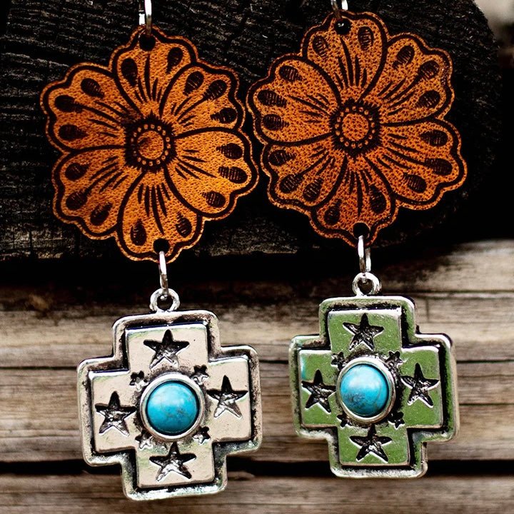 Texas Tooled Earrings | gussieduponline