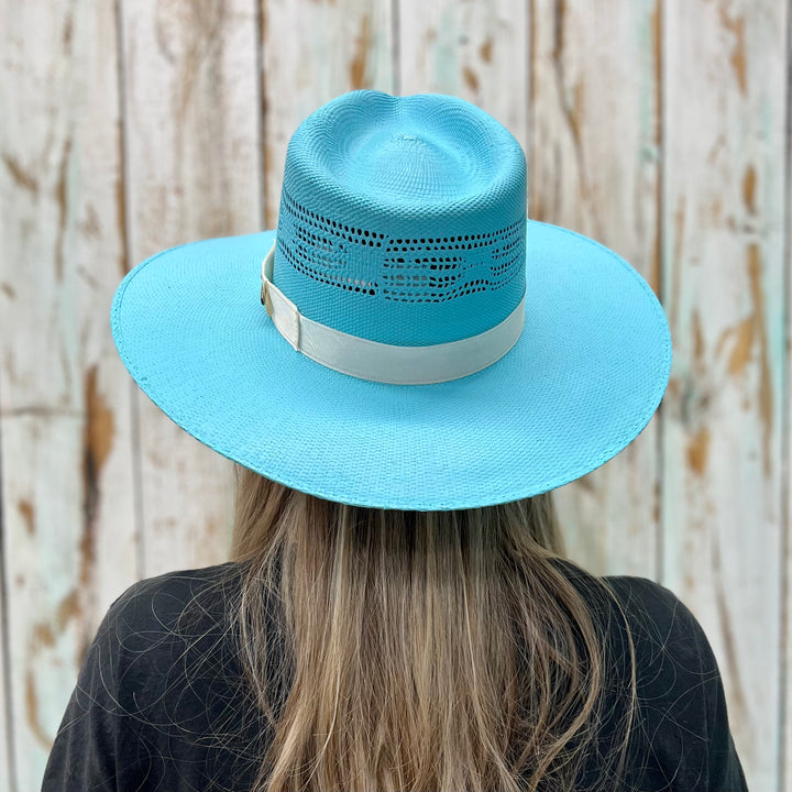 Rolling Around In The Turquoise Straw Hat | gussieduponline
