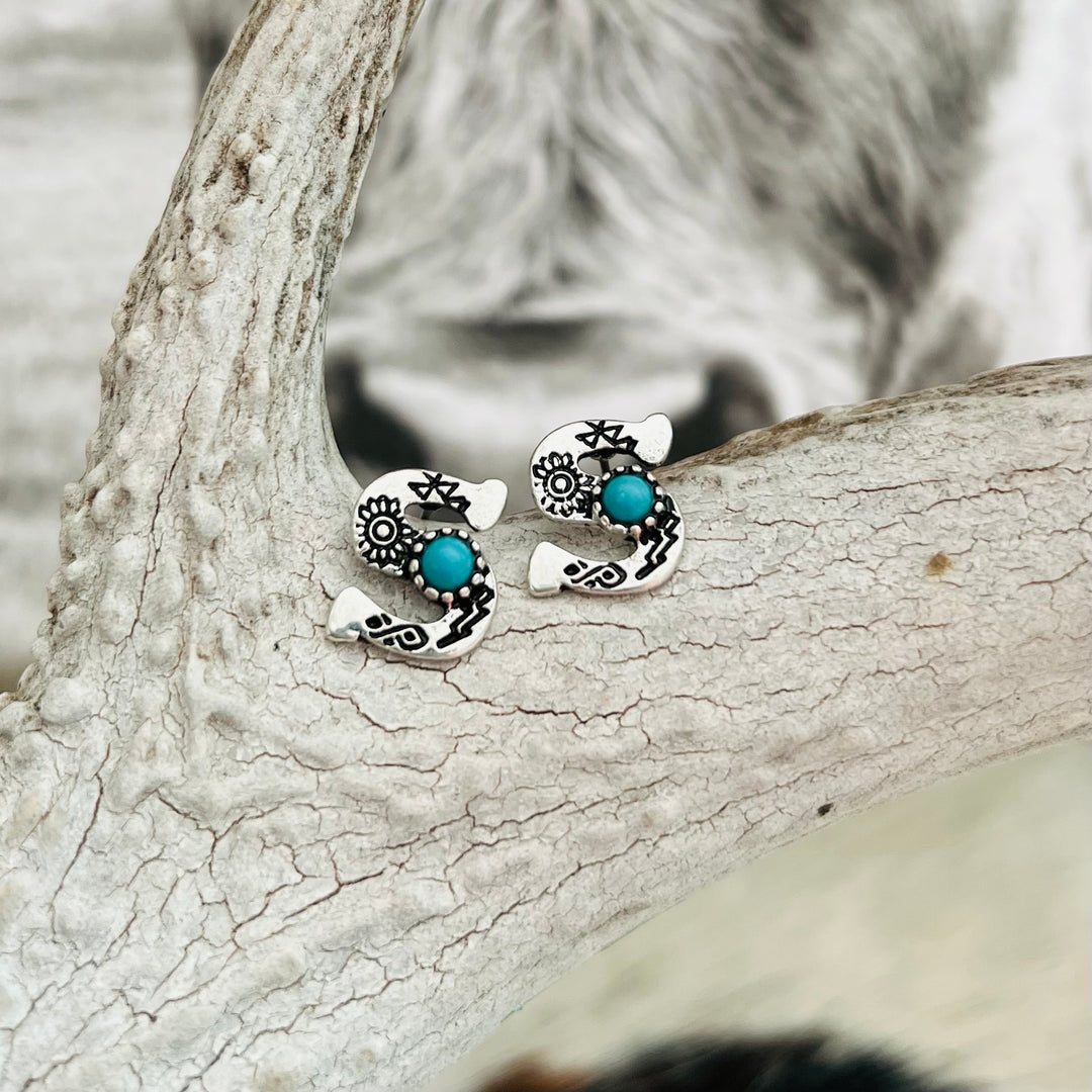 Western Letters Earrings | gussieduponline