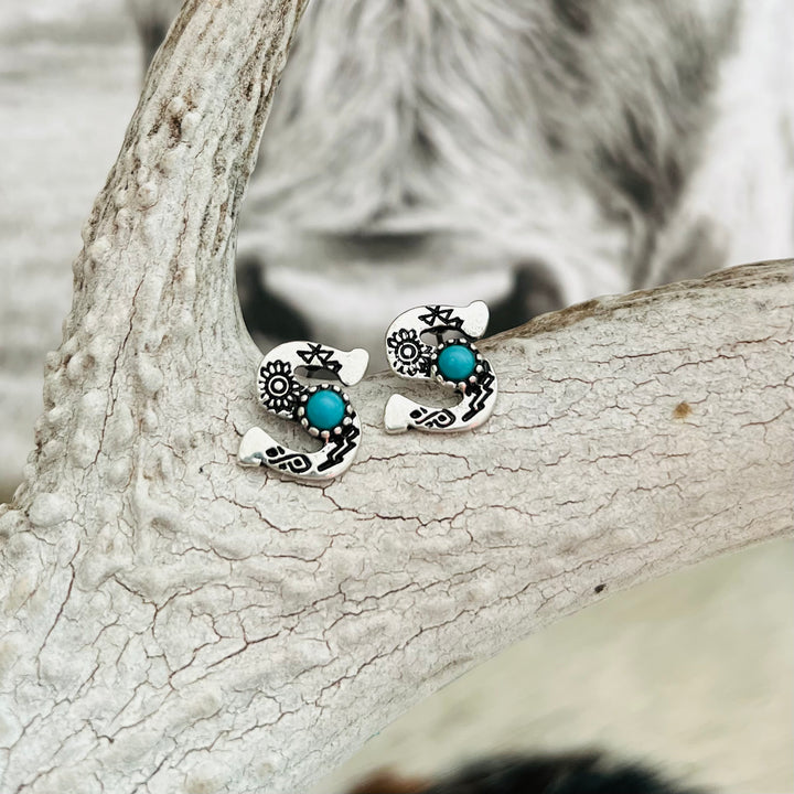 Western Letters Earrings | gussieduponline