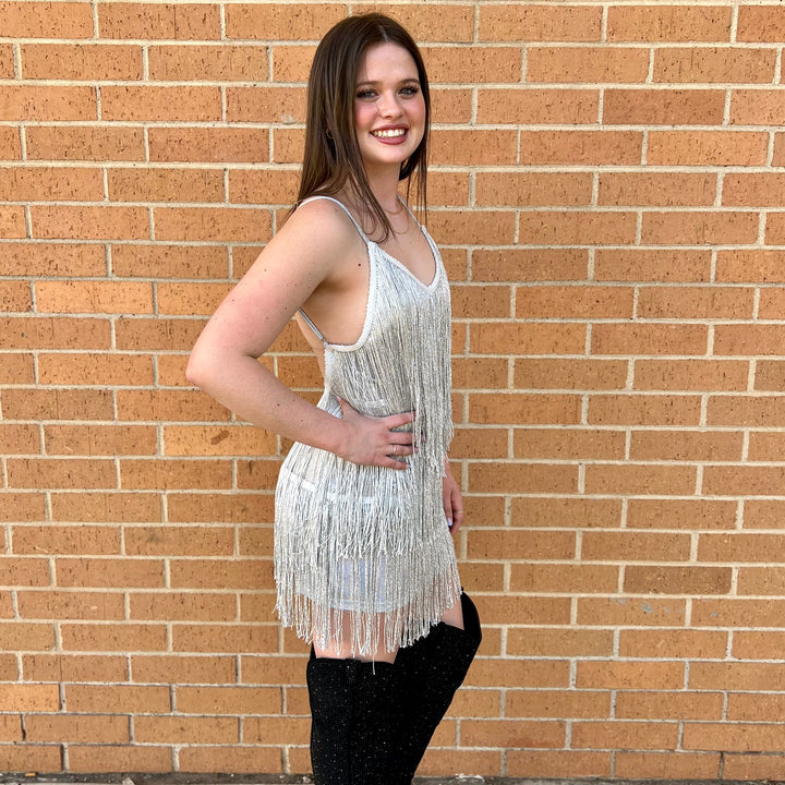 Fringe Tassel Backless Dress* | gussieduponline