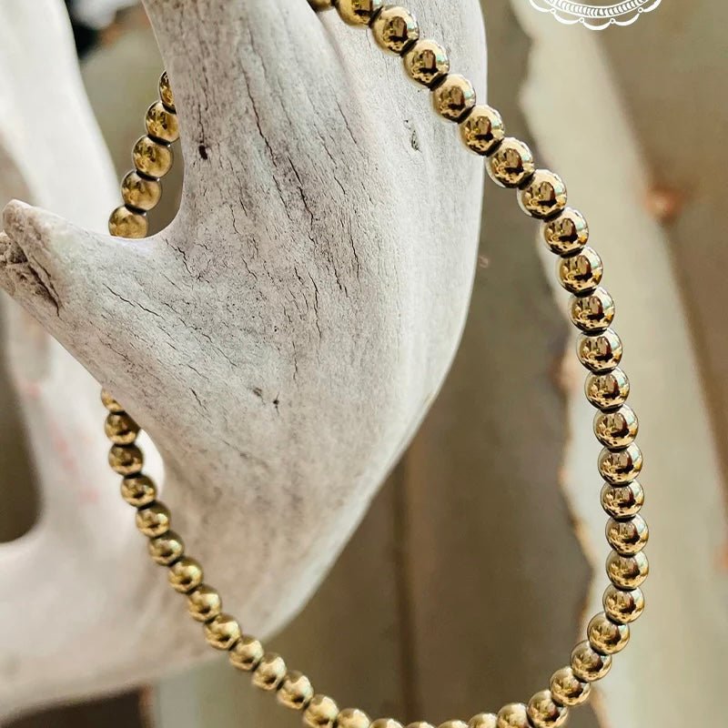 Swimmin' N Gold Beaded Stretch Bracelet Set | gussieduponline