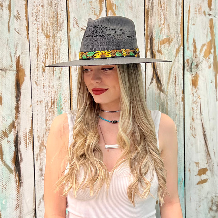Rolling Around In The Sunflowers Straw Hat | gussieduponline