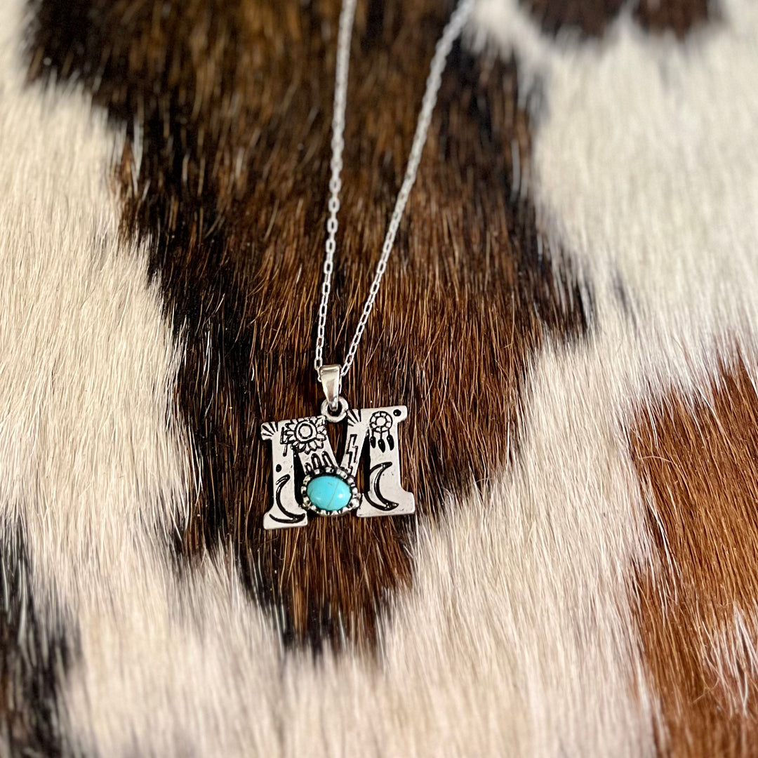 Western Letters Necklaces | gussieduponline